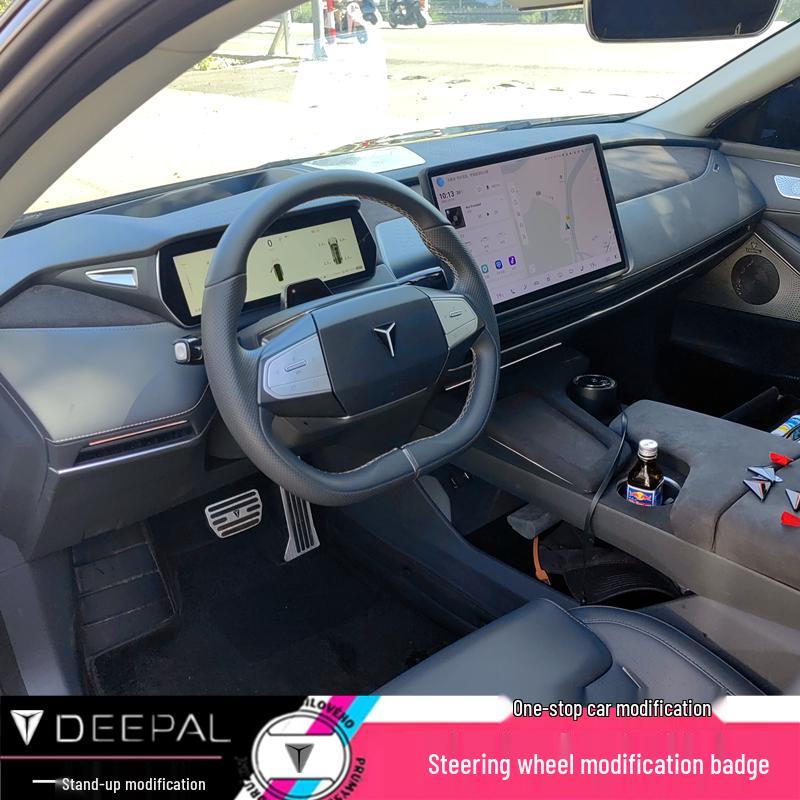 Set di Adesivi Emblema Auto Changan Deepal SL03: Decorazione Volante, Mozzi Ruote Anteriori e Posteriori