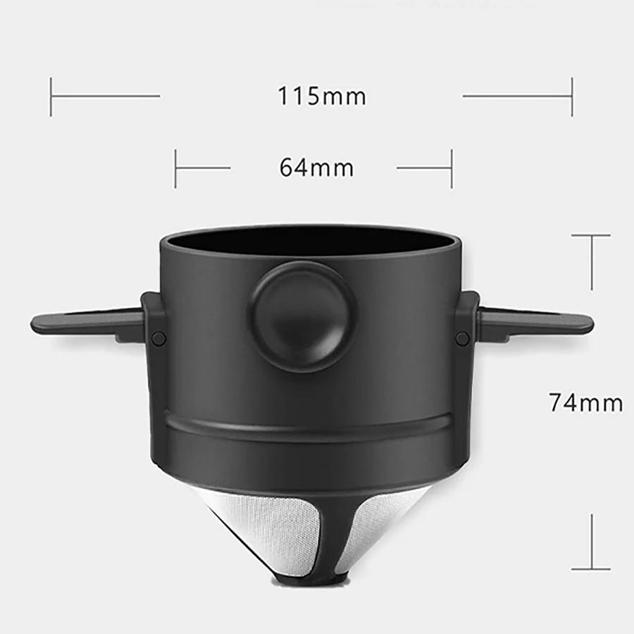 Portable Collapsible Coffee Filter Stainless Steel Drip Coffee Tea Holder Funnel Basket Reusable Tea Pot Holder Coffee Dripper