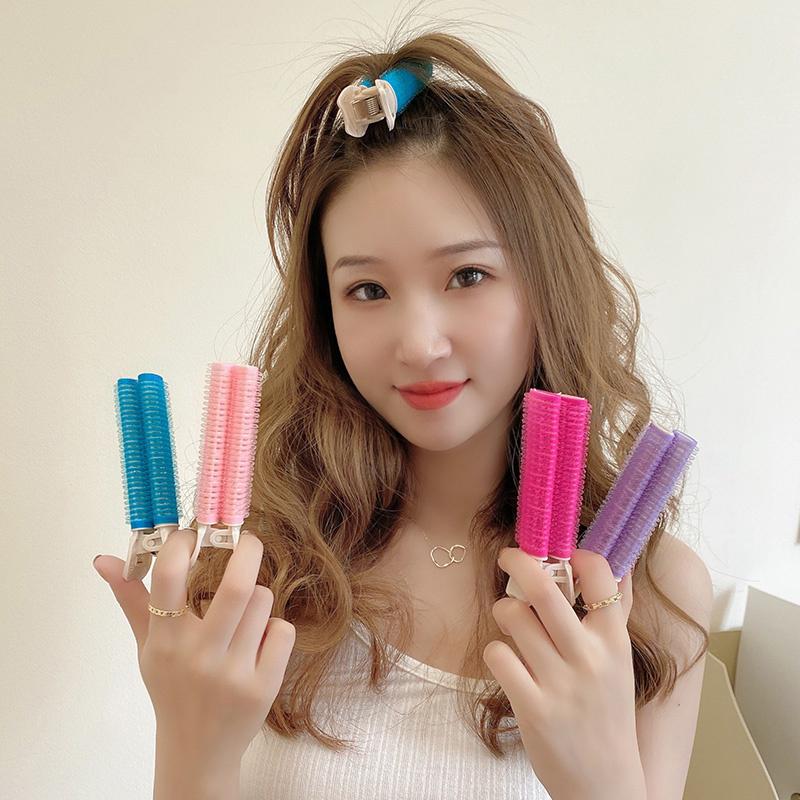 2Pcs Hair Root Clip Korean Fluffy Hairpin Curling Hairpin Bangs Fixed Shape Geometric Exquisite Hair Accessories