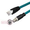 12 X Coded 8Pin Male To RJ45 High Flexible Industrial Ethernet Cable IP67 Flexible PVC Sheath Cable 26AWG Wire