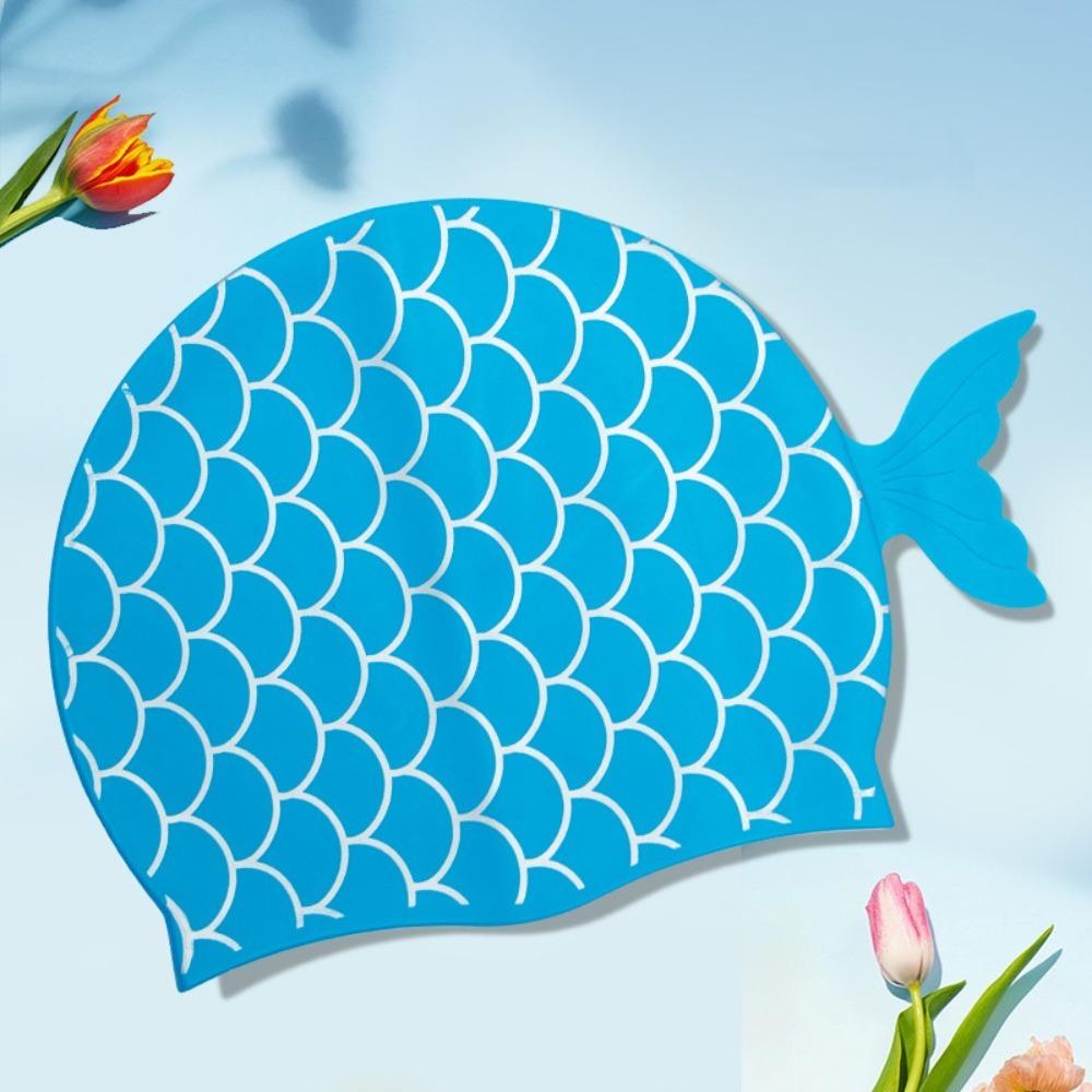 Mermaid Tail Children Swimming Cap Waterproof Swim Pool Hat Girls Swim Hat  Kids