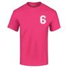 6 Six Pocket Varsity Number T-shirt Funny Number Meme Shirt