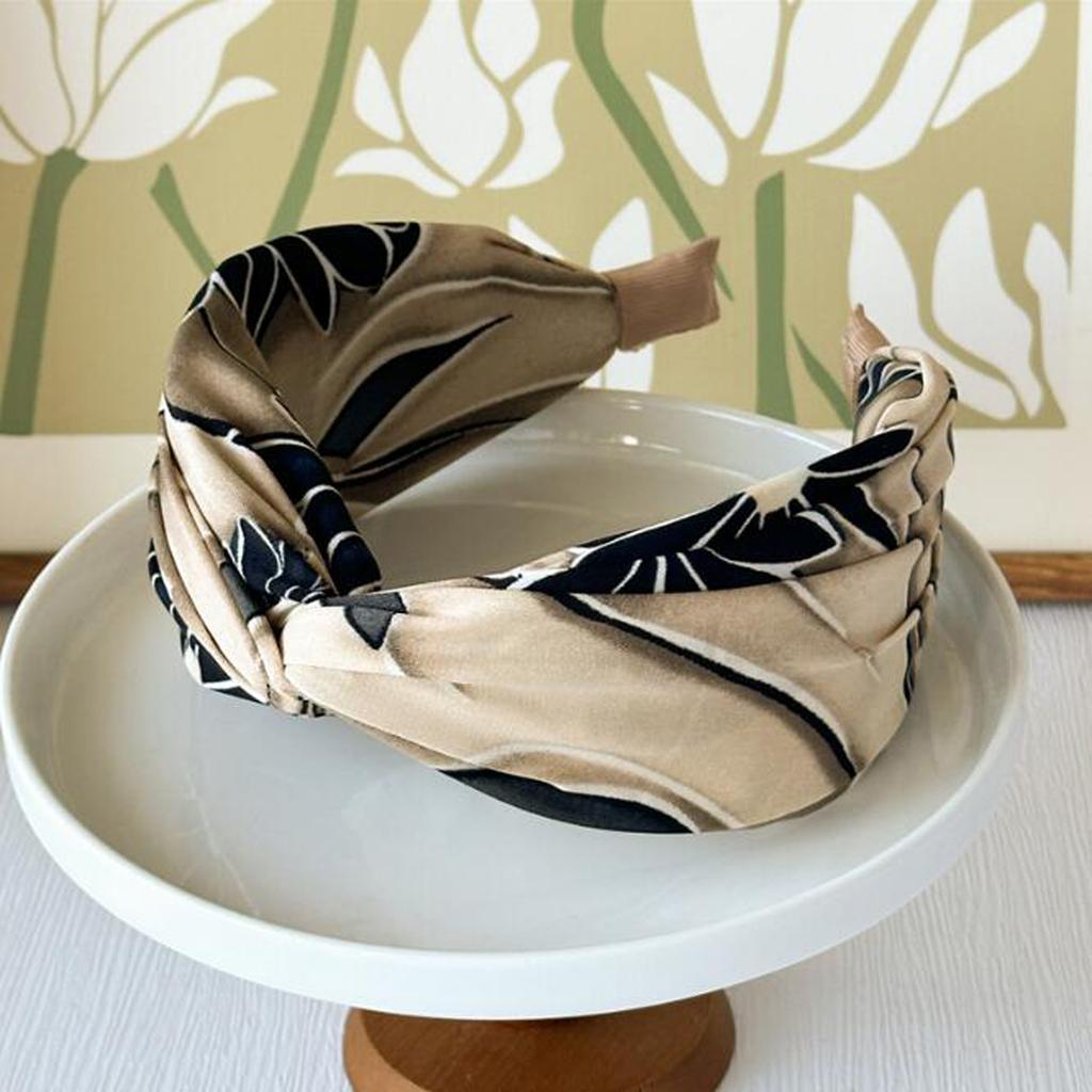 PROLY New Fashion Headband For Women Wide Side Flower Bohemia Hairband Cross Knot Turban Girls Autumn Casual Travel Headwear