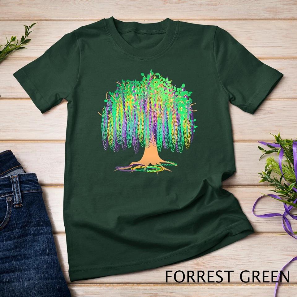 Mardi Gras Carnival Mexican Graphic Bead-Tree Bourbon Street Unisex T-shirt 4 L