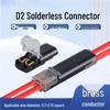 LED Strip Quick Connect Terminal Block - D2 Interlocking, Removable 2P, Double Wire, No Stripping Needed