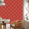 Christmas Autumn Red Plaid Wallpaper for Living Room and Bedroom 50x1000