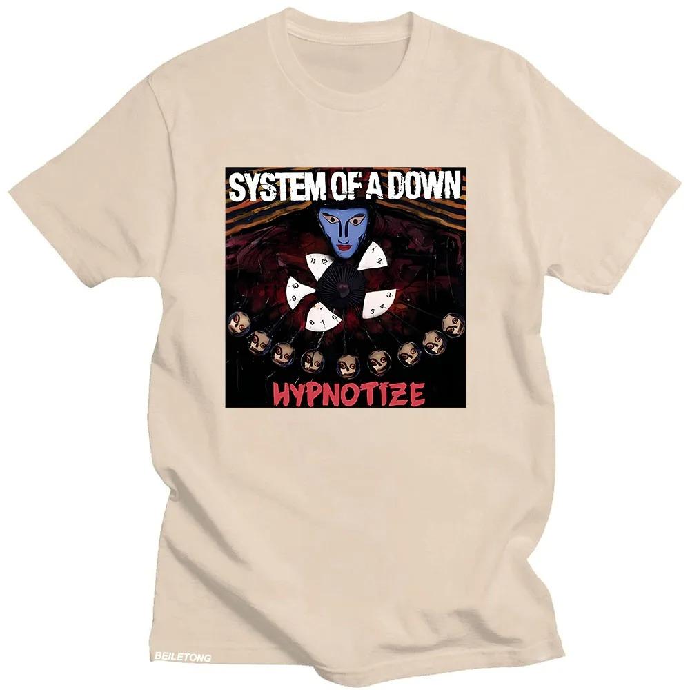 System Of A Down Hypnotize Album Art T-Shirt Nu Metal Black Unisex Oversized Vintage Hard Rock Band Women And Men T-shirts