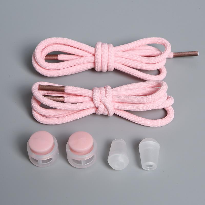 1Pair NEW Round Elastic Laces Sneakers No Tie Shoe Laces Colorful Spring Lock Shoelaces Without Ties Kids Adult Quick Shoelace
