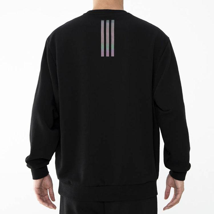 Adidas Neo Irridescent Sweatshirt With Crew Neck And Panel Detail Men Sweatshirt Black HB7380