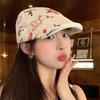 Japanese sweet style~Vintage artistic forward cap for women, summer sun-shading beret, unique retro childlike cute duckbill cap