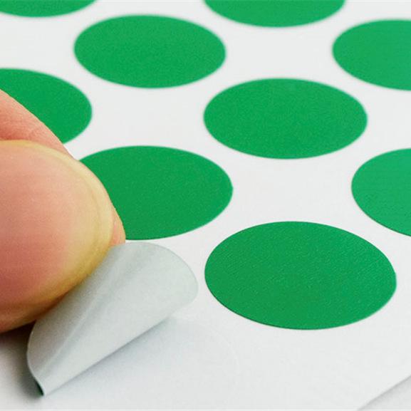 Colorful Round Dot Self-Adhesive Label Stickers: Red, Yellow, Blue, Green, White - Blank Paper for Marking