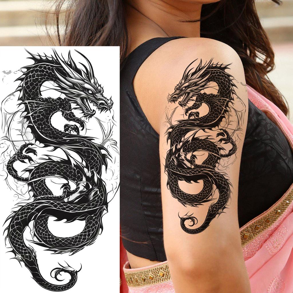 1 Sheet Creative Lion Tiger Family Temporary Tattoos Realistic Eagle Owl Animals Tatoos Waterproof Fake Tattoo Sticker Last Long