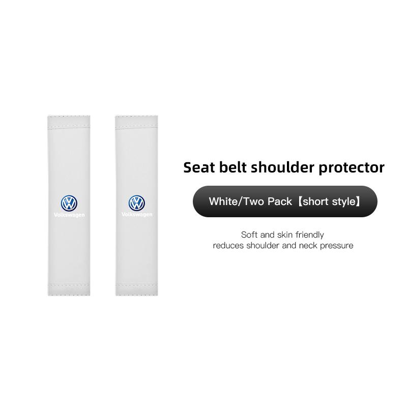 2PCS Car Seat Belt Pad Cover Suede Soft Car Shoulder Pad for Volkswagen VW GTI Touran ID3 T-Cross Golf T5 Atlas Polo Jetta T-ROC zh7