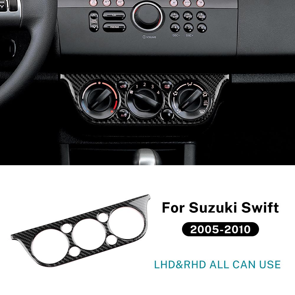 

Настоящая мягкая карбоновая наклейка для Suzuki Swift ZC31S/ZC32S 2005 2006 2007 2008 2009 2010 LHD RHD Рамка кондиционера центральной консоли автомобиля