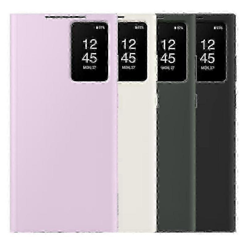 Custodia a portafoglio a libro originale Samsung Smart View per Samsung Galaxy S23 Ultra SM-S918B S-View Cover per telefono nero SZRH A-S