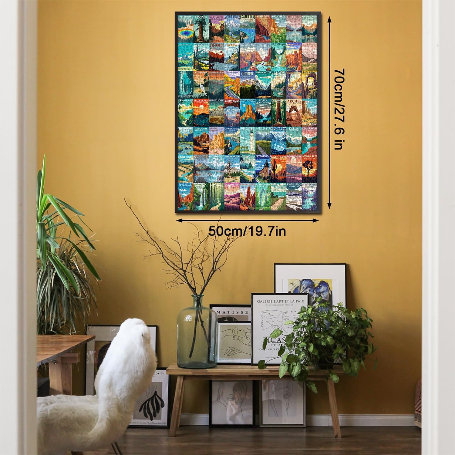 National Parks Puzzle for Adults 1000 Pieces, Travel Poster Landscape Puzzle Including Zion Yellowstone Yosemite, Nature Jigsaw Puzzles Scenery