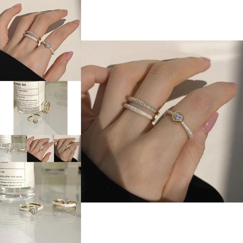 Elegant Copper Heart Ring For Women Featuring Trendy Geometric Style And Adjustable Fit