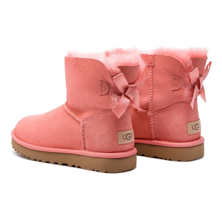 UGG Mini Bailey Bow Ii Fleece Lined Pink Women's 1016501-LNT