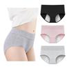Cotton Sanitary Fully Assorted A [ComfyCove] Shorts, 3-Pack, Normal, Mid-Waist, High-Rise, Women's, Normal, Sanitary, Covered, Non-Digging (JP,