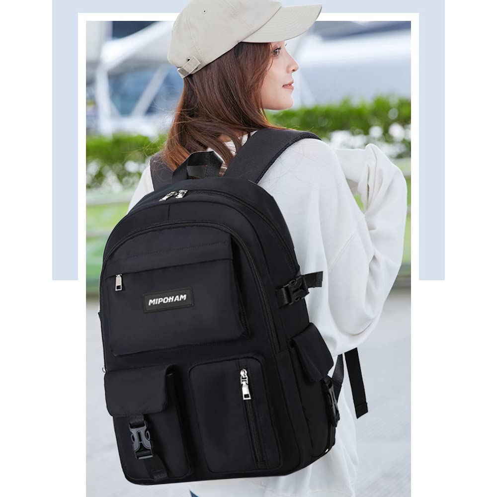 Backpack for and 14 Large Suitable for High School Fits Perfect for and Travel NEW [MIPOHAM] Women, Men, Girls 2-Layer Design, Pockets, Capacity,