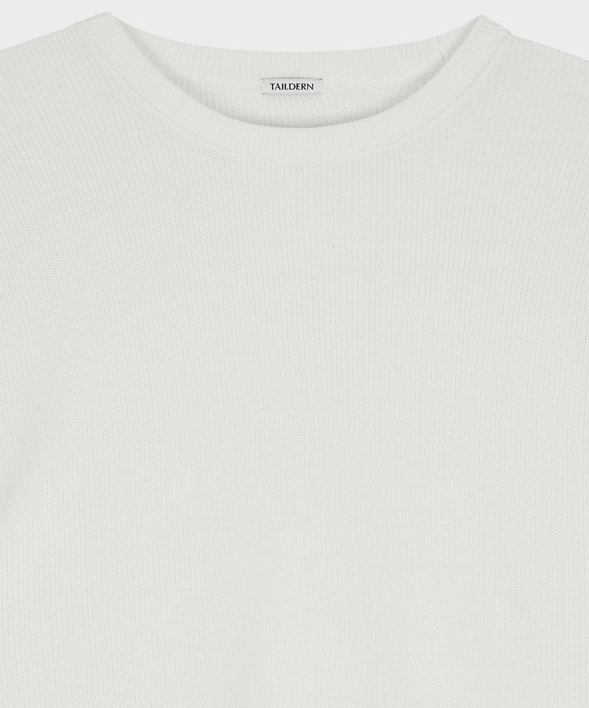 Teildeon Cotton Cashmere Crewneck Sweater White
