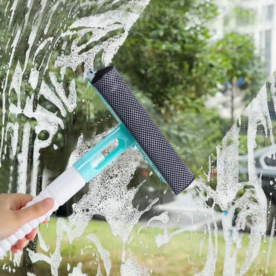 Window Glass Squeegee with Water Spray Non-Slip Handle Design Hanging Storage Multifunctional 3-in-1 Cleaner