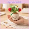 Cute Plush Fruit Plant Pot Ornament Keychain With Strawberry And Orange For Gift And Decoration