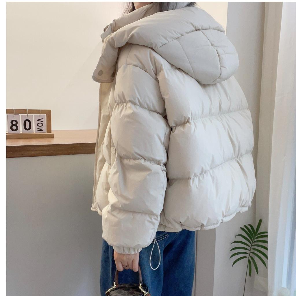 Cotton-padded Jacket Women's Short Loose Large Size Cotton-padded Jacket Fashion Hooded All-match Thin Padded Jacket Trend