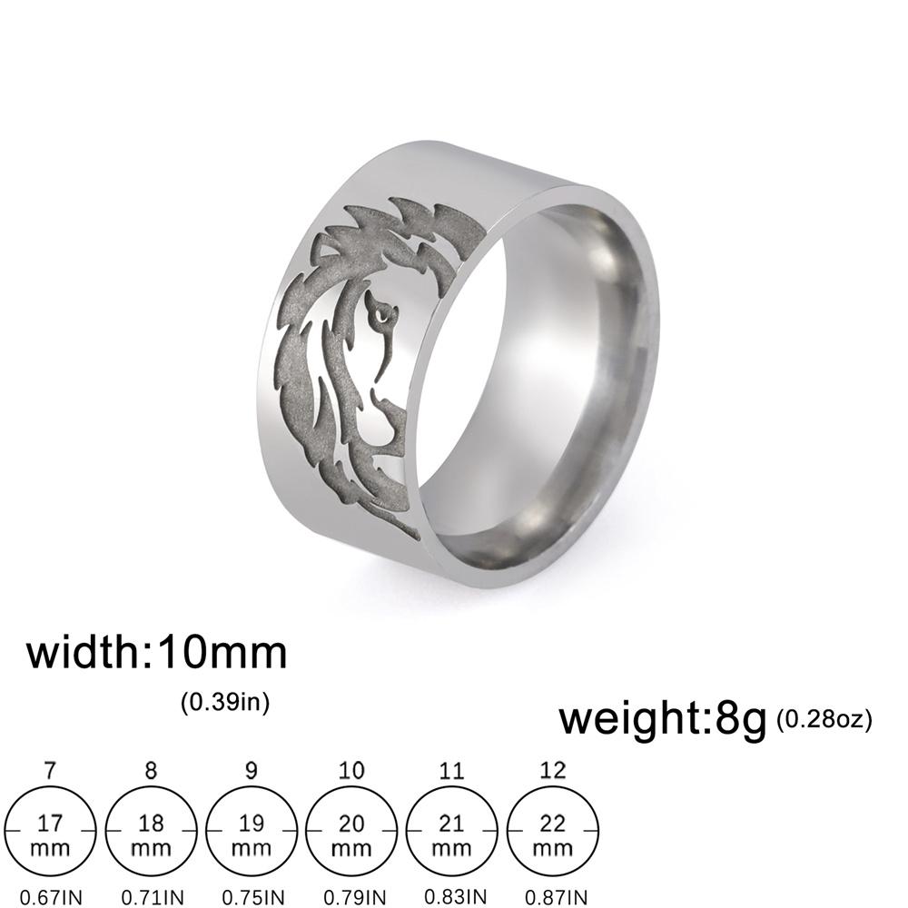 

My Shape Cool Lion Head Ring Men Women Stainless Steel Gold Color Finger Rings Punk Animals Couple Rings Jewelry Gift Boy Male 7