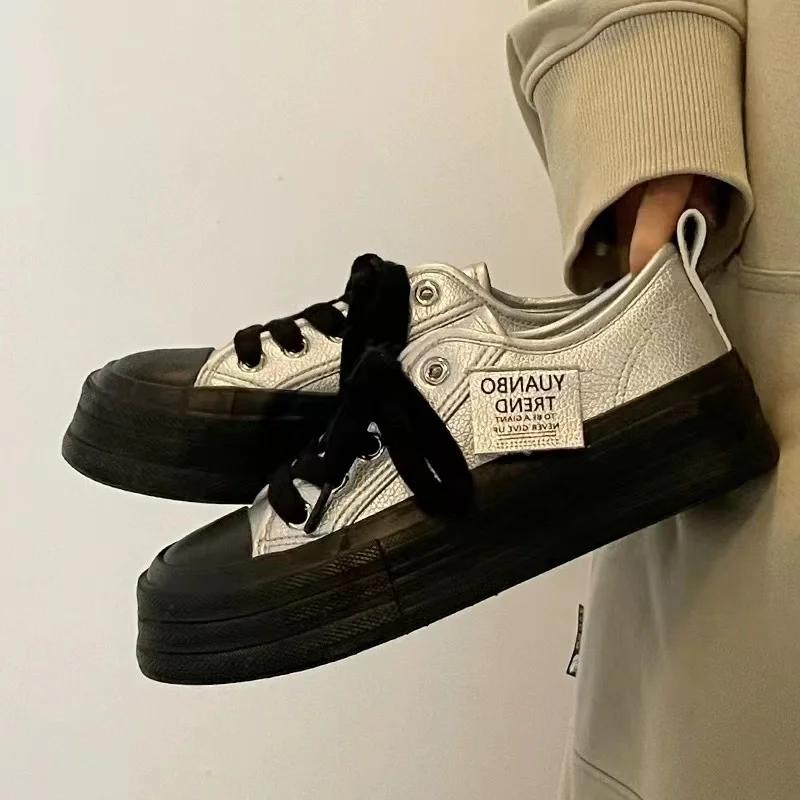 

Скейтборд Уличные хип-хоп кроссовки Женские повседневные кроссовки Кроссовки для походов Кроссовки для активного отдыха для студентов Оригинальные вулканизированные кроссовки 40 серебряный