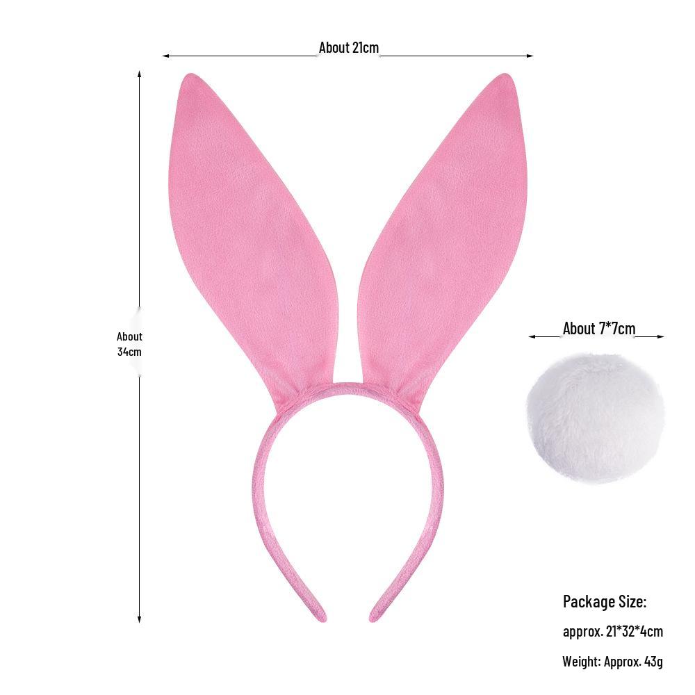 Easter Black Rabbit Ears Cute Bunny Girl Headband Party Props
