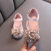 TWINFLAMES Nuove scarpe per bambini con strass di perle, scarpe da principessa per bambine, scarpe per feste e matrimoni
