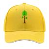 Green Leafy Tree Nature Illustration Hip Hop hat Fashion Outdoor Sports Sandwich Baseball Cap