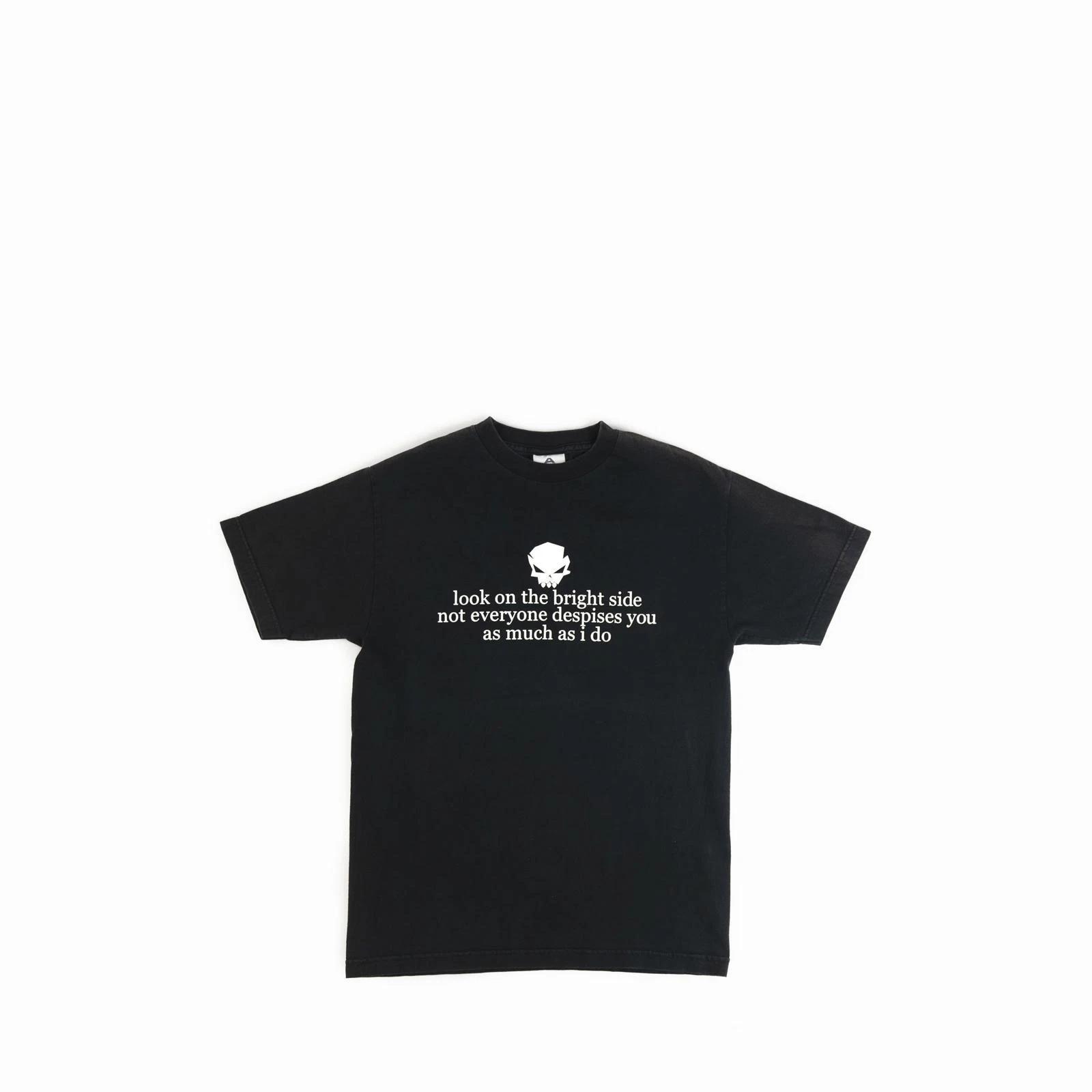 Vintage 1990 s Look On The Bright Side Skull Tee Shirt M