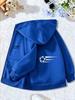 Boys Full Zip Hooded Sweatshirt Simple Racing Football Silhouette Pattern Loose Daily Kids Outerwear With Front Pocket