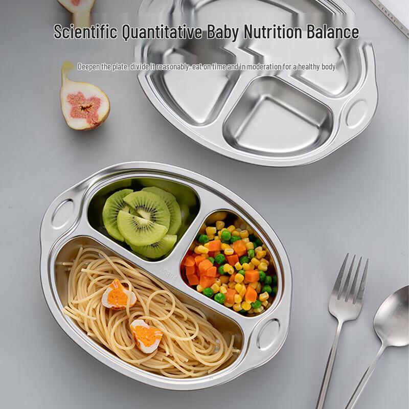 Camellia 304 Stainless Steel Divided Baby Food Bowl