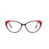 Spring Legs Cat Eye Farsighted Eyeglasses Women Black Red Frame Presbyopic Spectacles +100 to +400