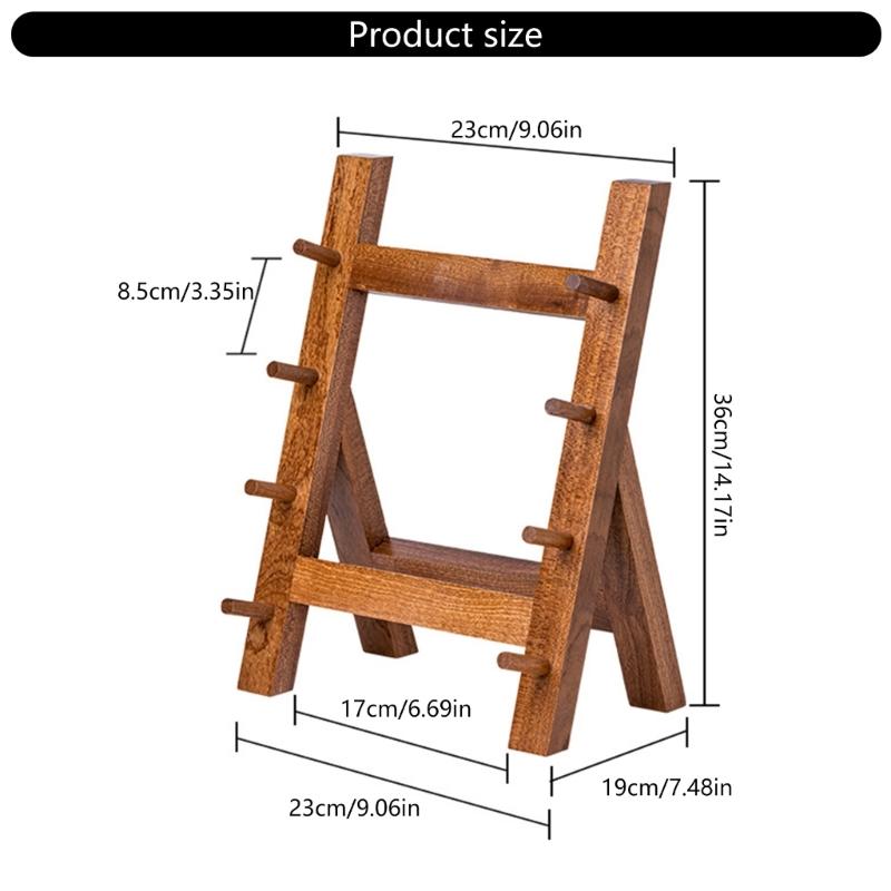Wooden Cutter Display Stand Multipurpose Cutter Storage Rack with Multi Layer Design for Home Kitchens and Restaurants