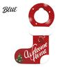 Indoor Holiday Door Ornament Wooden Christmas Hanger, Santa Claus Snowman Stocking Patterns Winter Party Sign Knob for Home Party, Festive Decorations