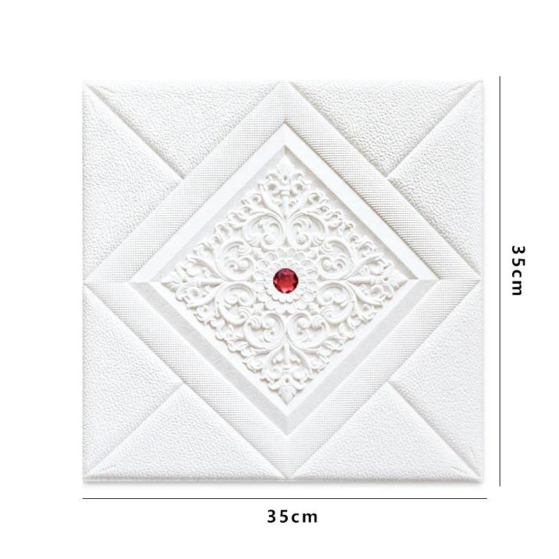 20Pcs Wall Sticker 3D Wallpaper Self-Adhesive Peel and Stick Foam Wall Panel for Bedroom Living Room Kids Room Home Decoration