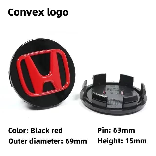 4Pcs 58/69mm Car Wheel Center Hub Caps Decorative Cover For Honda Civic Jazz Fit Accord Pilot CRV Passport City XRV HRVstickers CUJ3