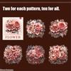 10pcs Large Size Scrapbooking Material Flowers Plant Stickers Aesthetic Stick Labels Decorative Hand Account Diary Album