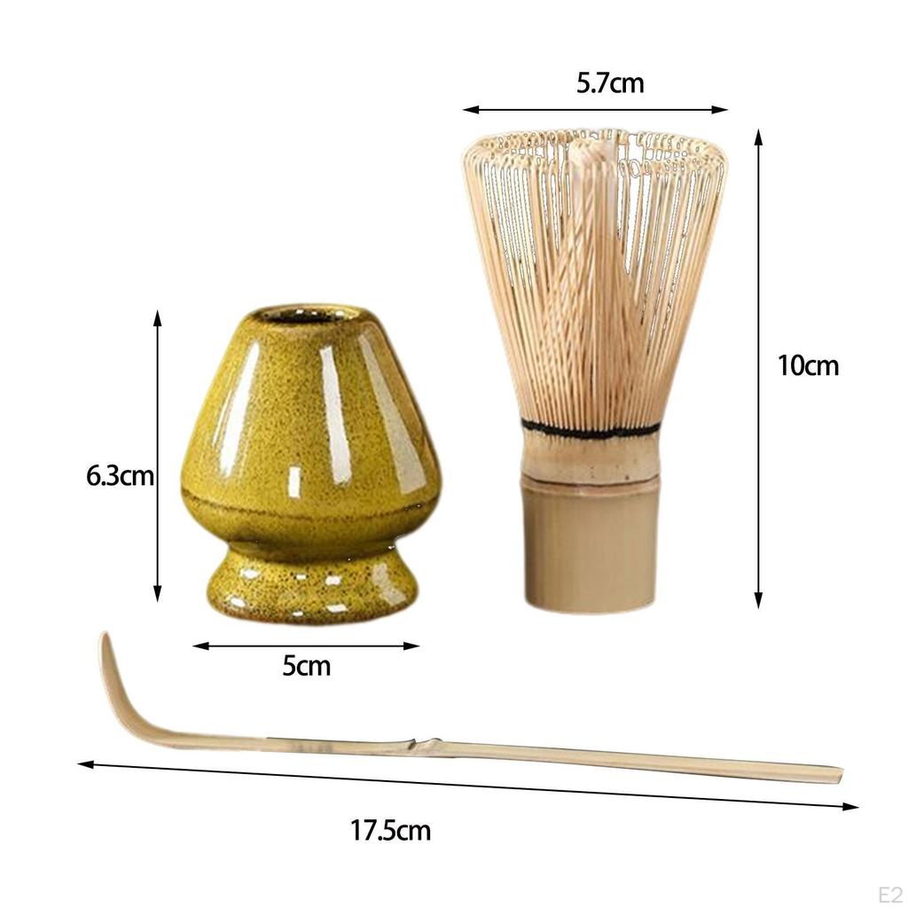3 Pieces Japanese Matcha Ceremony Set Handmade Tea Making Tools for Party Room