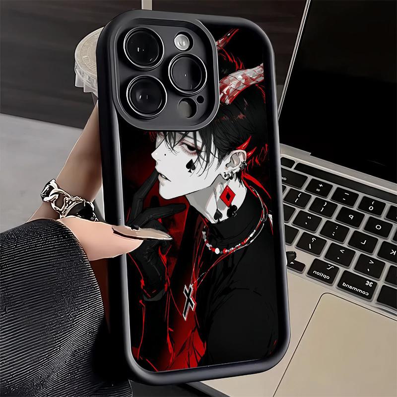 Phone Case for iPhone 17 Air 16E 15 16 Pro Max Devil Bad Boy Anime Style Cover 14 Plus 13 12 Mini Soft Shell Silicone Fundas