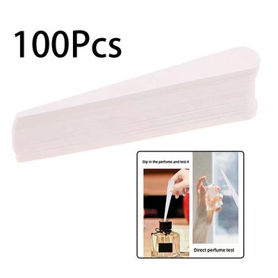 100 Piezas Punta Señalada Cinta Aromaterapia Fragancia Perfume Aceites Esenciales Prueba Probador Tiras de Papel Conjunto Palitos Difusores Perfumados