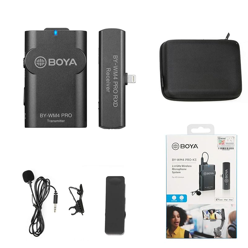 

[Technical Conformity Mark Certification] BOYA BY-WM4 PRO K3-2.4GHz wireless pin microphone system Stereo/monaural mode switching camera microphone