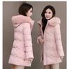 Women Down Cotton-Padded Jacket Women Long Winter Parkas Thick Fashion Outwear High-End Hooded Warm Cotton Padded Coat Female