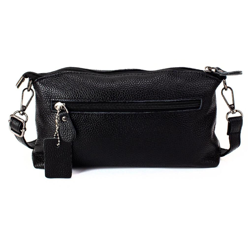 Women's Small Leather Crossbody Bag Corze GL103, Black