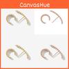 Shape Geometric Stylish Alloy Earrings And Ear Clips Set For Women Trendy Street Accessories Fashion