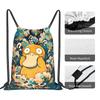 Custom P-Psyducks Drawstring Backpack Women Men Gym Sport Sackpack Portable Manga Shopping Bag Sack